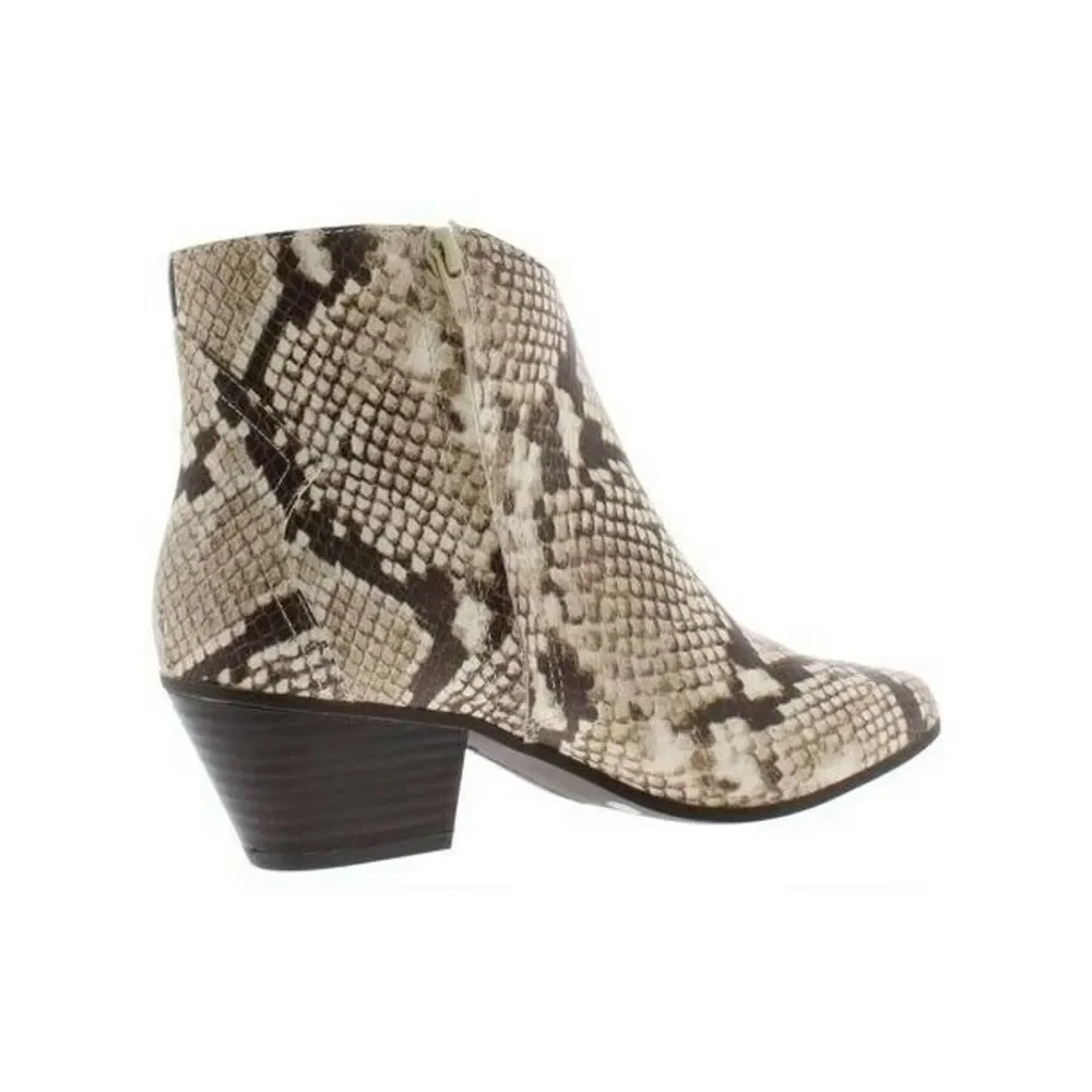 INC Womens Idra Faux Leather Almond Toe Booties ANIMAL PRINT size 8 - Picture 6 of 9